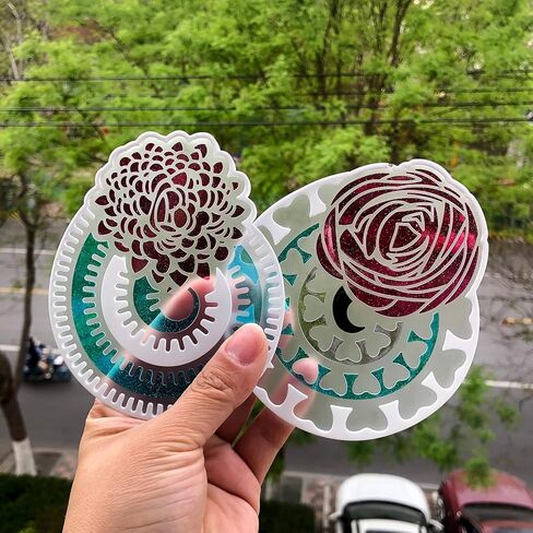 قوالب راتنجات كوستر، قطعتان من قوالب كوستر الطنان لصب الراتنج، قوالب سيليكون كوستر للراتنج، قوالب راتنجات الإيبوكسي لصنع الأكواب، سجادات أكواب DIY، أعمال فنية من الراتنج وديكور المنزل in Kuwait