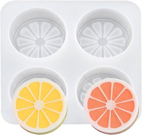 او ان ان بي ان ان 4 تجاويف على شكل برتقالي، قوالب صابون يدوية الصنع ثلاثية الابعاد على شكل ليمون، قالب كيك على شكل برتقال، قالب شوكولاتة ليمون للحرف اليدوية والشموع المعطرة وراتنج الايبوكسي والفخار in Kuwait