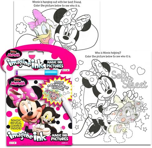 Disney Minnie Mouse and Mickey Mouse Imagine Ink Book Super Set (Bundle Includes Over 100 Stickers and Mess-Free Marker) in Saudi Arabia