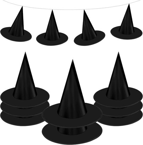 8 قطع من قبعات الساحرة للهالوين، قبعة الساحرة المعلقة، اكسسوارات تنكرية لحفلات الهالوين الداخلية والحفلات التنكرية in Kuwait