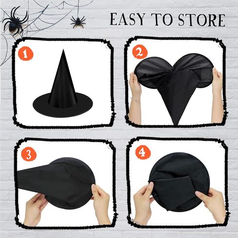 8 قطع من قبعات الساحرة للهالوين، قبعة الساحرة المعلقة، اكسسوارات تنكرية لحفلات الهالوين الداخلية والحفلات التنكرية in Kuwait