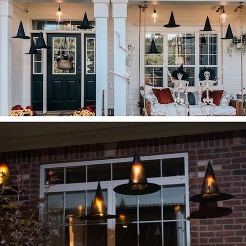 8 قطع من قبعات الساحرة للهالوين، قبعة الساحرة المعلقة، اكسسوارات تنكرية لحفلات الهالوين الداخلية والحفلات التنكرية in Kuwait