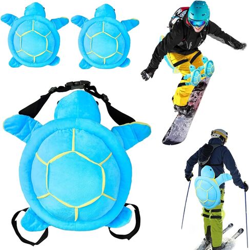 3 قطع من وسادات مؤخرة السلحفاة للتزلج على الجليد، مجموعة معدات حماية للتزلج على الجليد، واقيات الورك ثلاثية الأبعاد لطيفة للتزلج على الجليد، وسادة ركبة سلحفاة مبطنة للأطفال والكبار، حماية بكرة التزلج in Kuwait