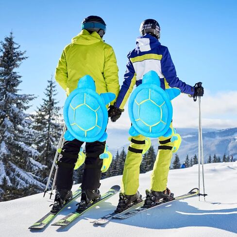 3 قطع من وسادات مؤخرة السلحفاة للتزلج على الجليد، مجموعة معدات حماية للتزلج على الجليد، واقيات الورك ثلاثية الأبعاد لطيفة للتزلج على الجليد، وسادة ركبة سلحفاة مبطنة للأطفال والكبار، حماية بكرة التزلج in Kuwait