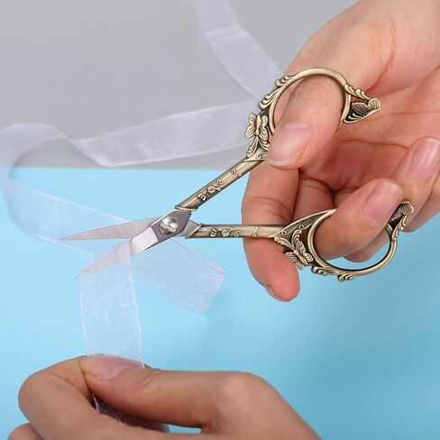 هيتوبتي مقص تطريز كلاسيكي - مقص مدبب حاد ومستقيم 4.7 انش، قصاصة كلاسيكية صغيرة مع غمد للحرف اليدوية والفنون والتطريز والخياطة والديكوباج والغزل والنسيج والخيوط in Kuwait