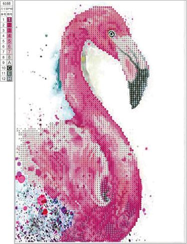 MXJSUA DIY 5D Diamond Painting Flamingo by Number Kits for Adults, Flamingo Diamond Painting Kits Round Drill Diamond Art Kits Picture Arts Craft for Home Wall Art Decor 12x16 inch in Saudi Arabia
