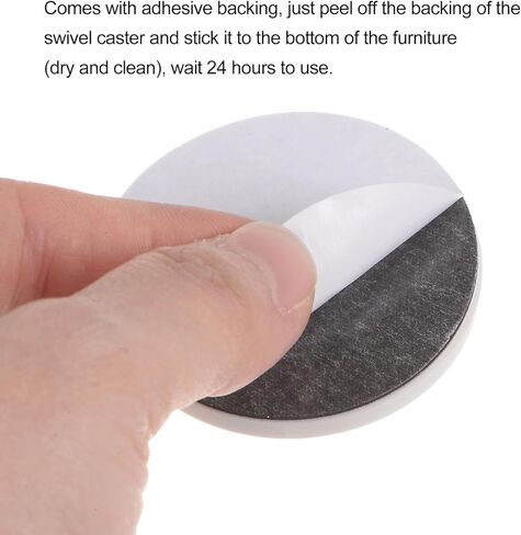 uxcell 4pcs Self Adhesive Mini Caster Wheels Universal Wheel 360° Rotation Nylon Sticky Swivel Pulley for Kitchen Small Appliances Storage Boxes Coffee Makers, White in Saudi Arabia