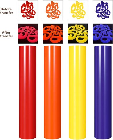 نفخة مكواة الفينيل المنقولة بالحرارة على لفة الفينيل HTV لآلة القطع، الضغط الحراري - سهلة القطع لفة الفينيل بالتسامي الحراري (8 ورق، 10 بوصة × 12 بوصة) in Kuwait