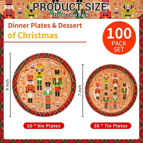 4th of July Patriotic Party Plates,100pcs Bulk Independence Day 9" Dinner Plates and 7"Dessert Plates for July Fourth Party Supplies,Veterans Memorial Day,Election Day,Presidents Day,Freedom Day in Saudi Arabia