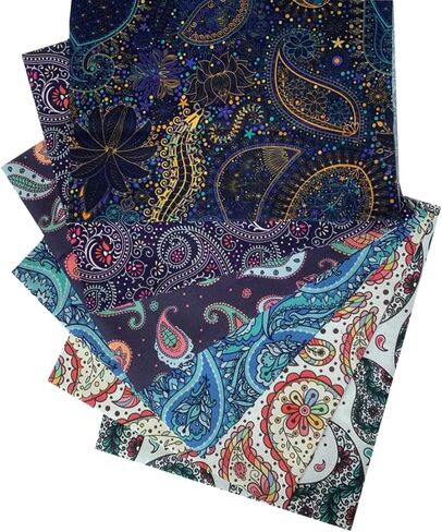 مجموعة من 6 قطع من قماش بيزلي بنمط رترو بنمط بوهيمي عتيق لتزيين المنزل والخياطة والحرف اليدوية، 18 × 22 انش، 6 قطع اس زد ار يو اي زد اف زد in Kuwait