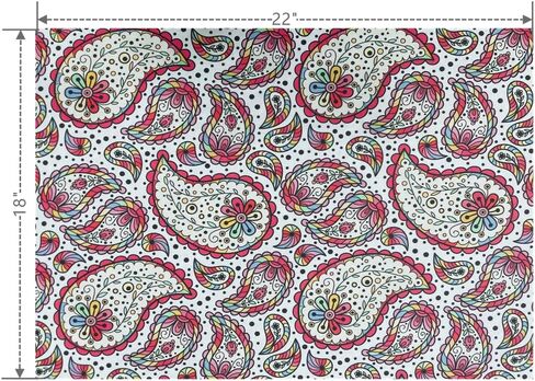 مجموعة من 6 قطع من قماش بيزلي بنمط رترو بنمط بوهيمي عتيق لتزيين المنزل والخياطة والحرف اليدوية، 18 × 22 انش، 6 قطع اس زد ار يو اي زد اف زد in Kuwait