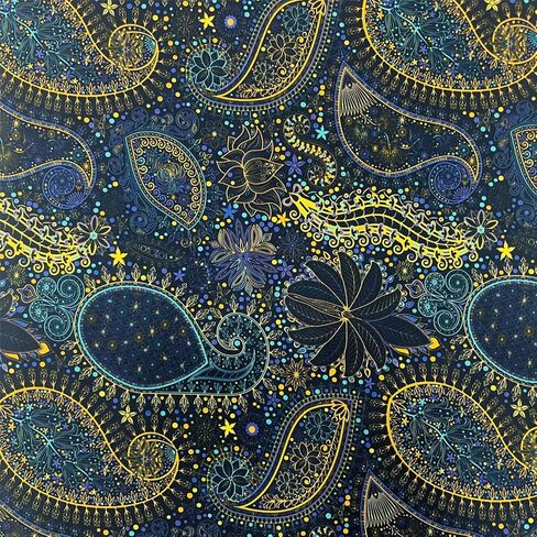 مجموعة من 6 قطع من قماش بيزلي بنمط رترو بنمط بوهيمي عتيق لتزيين المنزل والخياطة والحرف اليدوية، 18 × 22 انش، 6 قطع اس زد ار يو اي زد اف زد in Kuwait