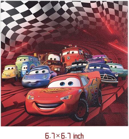 ZEDARO 40Pcs Mcqueen Party Decoration include 20 plates, 20 napkins for the Mcqueen Birthday party Supplies in Kuwait