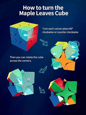 LiangCuber MoYu Meilong Polaris Speed Cube MoYu MeiLong Polaris Cube Mofang jiaoshi Magic Cube Puzzle Cube Classroom Stickless 57mm in Kuwait