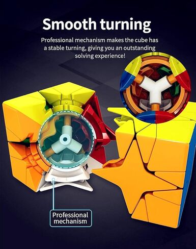 LiangCuber MoYu Meilong Polaris Speed Cube MoYu MeiLong Polaris Cube Mofang jiaoshi Magic Cube Puzzle Cube Classroom Stickless 57mm in Kuwait