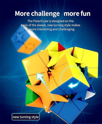 LiangCuber MoYu Meilong Polaris Speed Cube MoYu MeiLong Polaris Cube Mofang jiaoshi Magic Cube Puzzle Cube Classroom Stickless 57mm in Kuwait