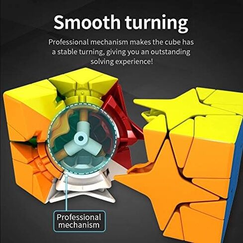 LiangCuber MoYu Meilong Polaris Speed Cube MoYu MeiLong Polaris Cube Mofang jiaoshi Magic Cube Puzzle Cube Classroom Stickless 57mm in Kuwait