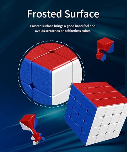 مكعب سرعة مغناطيسي مويو ميلونج 3×3 بدون ملصقات من فاننكسيز، مكعب سحري 2 متر in Kuwait