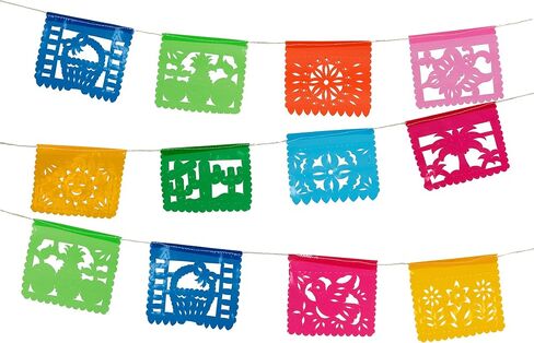 لافتة بيكادو من الورق الممتلئ بالأمنيات I Mini Tissue مطبوع عليها Papel Mexican Papel Picado I Toda Ocasion I متعددة الألوان 121.92 سم طويلة 10 لوحات صغيرة مثالية للمبزيح والحرف اليدوية وما إلى ذلك in Saudi Arabia