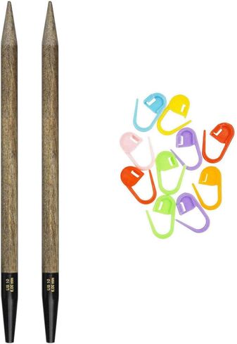 Lykke Driftwood 3.5-Inch (9cm) Interchangeable Circular Knitting Needle Tips US Size 7 (4.5mm) Bundle with Artsiga Crafts Stitch Markers in Saudi Arabia