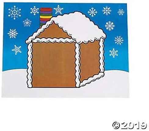 DIY Gingerbread House Sticker Scenes (12 Paper Backgrounds and 12 Sticker Sheets) in Saudi Arabia