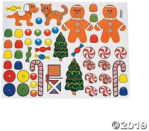 DIY Gingerbread House Sticker Scenes (12 Paper Backgrounds and 12 Sticker Sheets) in Saudi Arabia