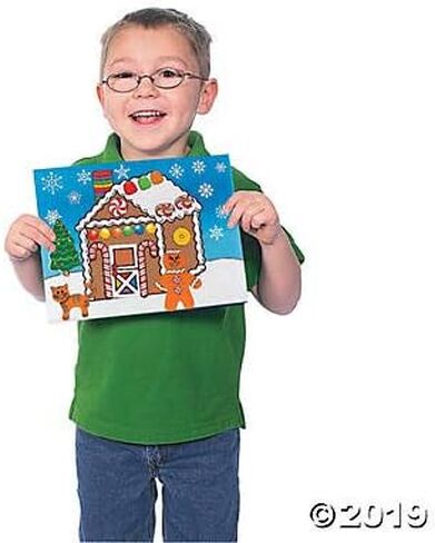 DIY Gingerbread House Sticker Scenes (12 Paper Backgrounds and 12 Sticker Sheets) in Saudi Arabia