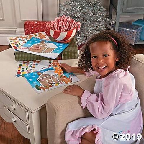 DIY Gingerbread House Sticker Scenes (12 Paper Backgrounds and 12 Sticker Sheets) in Saudi Arabia