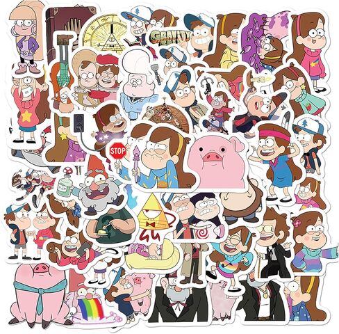 ملصقات Gravity Falls 50 قطعة مناسبة لأجهزة الكمبيوتر المحمولة، والدراجات النارية، والسيارات، والهواتف، والبيانو، والجيتار، وألواح التزلج، والخوذ، والأكواب، والدراجات، وأجهزة الكمبيوتر المحمولة، وملصقات الأطفال والمراهقين والبالغين العصرية. in Kuwait