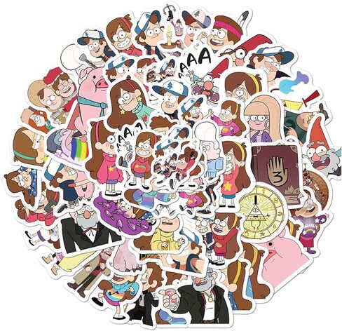 ملصقات Gravity Falls 50 قطعة مناسبة لأجهزة الكمبيوتر المحمولة، والدراجات النارية، والسيارات، والهواتف، والبيانو، والجيتار، وألواح التزلج، والخوذ، والأكواب، والدراجات، وأجهزة الكمبيوتر المحمولة، وملصقات الأطفال والمراهقين والبالغين العصرية. in Kuwait