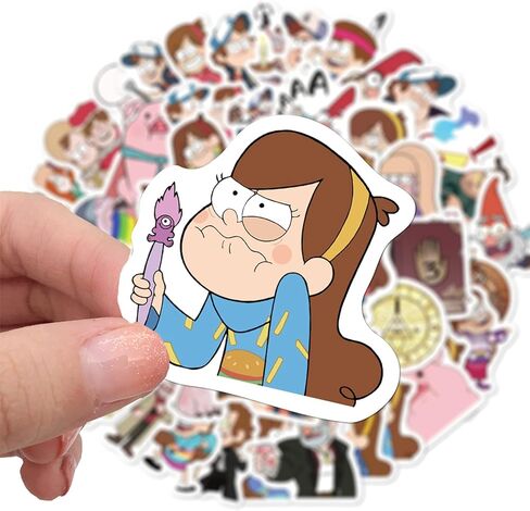 ملصقات Gravity Falls 50 قطعة مناسبة لأجهزة الكمبيوتر المحمولة، والدراجات النارية، والسيارات، والهواتف، والبيانو، والجيتار، وألواح التزلج، والخوذ، والأكواب، والدراجات، وأجهزة الكمبيوتر المحمولة، وملصقات الأطفال والمراهقين والبالغين العصرية. in Kuwait