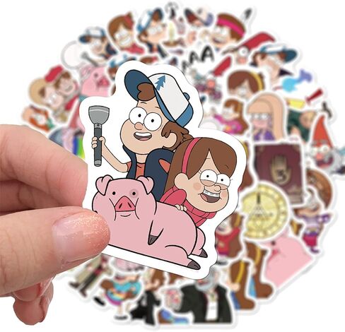 ملصقات Gravity Falls 50 قطعة مناسبة لأجهزة الكمبيوتر المحمولة، والدراجات النارية، والسيارات، والهواتف، والبيانو، والجيتار، وألواح التزلج، والخوذ، والأكواب، والدراجات، وأجهزة الكمبيوتر المحمولة، وملصقات الأطفال والمراهقين والبالغين العصرية. in Kuwait