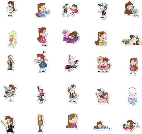 ملصقات Gravity Falls 50 قطعة مناسبة لأجهزة الكمبيوتر المحمولة، والدراجات النارية، والسيارات، والهواتف، والبيانو، والجيتار، وألواح التزلج، والخوذ، والأكواب، والدراجات، وأجهزة الكمبيوتر المحمولة، وملصقات الأطفال والمراهقين والبالغين العصرية. in Kuwait