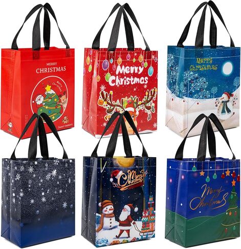 25 Pack Large Gift Bags for Present Birthday Party Wedding Reusable Gift Bag Silver Giant Gift Bags Cloth Non-woven Fabric Gift Bags (Gold) in Kuwait