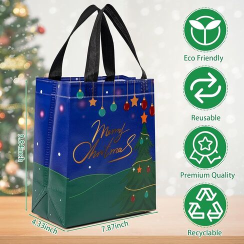 25 Pack Large Gift Bags for Present Birthday Party Wedding Reusable Gift Bag Silver Giant Gift Bags Cloth Non-woven Fabric Gift Bags (Gold) in Kuwait