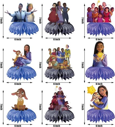 9Pcs Wish Party Centerpiece Table Decoration Birthday Table Topper Room Decor Party Supplies Favor in Kuwait