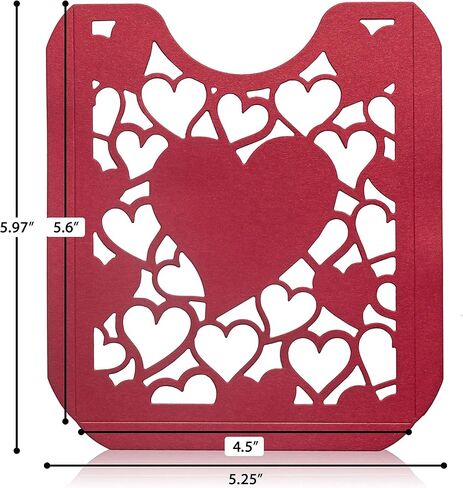 قالب جيب كبير، يموت عيد الأم، عيد الحب رومانسية القلب الجيب يموت قطع، قطع المعادن قطع لصنع البطاقات، سجل القصاصات، صياغة الورق - من Matty's Crafting Joy in Kuwait