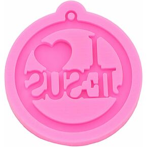 appuivbt Jesus Christian Pendant Silicone Resin Mold with Hole,Resin Casting Molds for Resin Crafts,DIY Jewelry Making in Kuwait