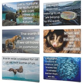 مجموعة من 6 ملصقات تعليمية بيئية للفصل الدراسي - ديكور للفصل الدراسي بالمدرسة الثانوية للعلوم البيئية - اقتباسات ملهمة وتحفيزية in Kuwait