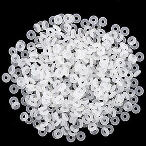MEETOOT 150pcs سيليكون O-Rings Seal Gasket، 5mm OD 2mm ID 1.5mm عرض اكتشاف المجوهرات صنع نهاية مشبك الخرز سوار قلادة طوقا DIY الملحقات اليدوية، واضح