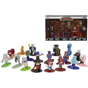 Jada Toys Minecraft Dungeons Nano Metalfigs 1.65" Die-cast Collectible Figures 20-Pack Wave 4, Toys for Kids and Adults Silver
