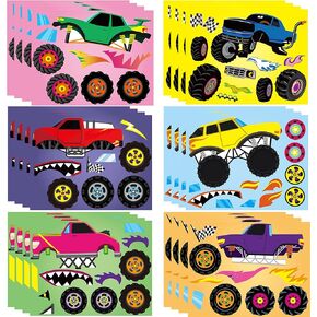 Haooryx 36Pcs Make Your Own Fiesta Stickers Sheet, Make a Face Stickers Game Mexican Fiesta Cinco De Mayo Taco Sticker Mix and Match Cactus Sticker for Kids Birthday Party Favor Gift Art Craft Rewards