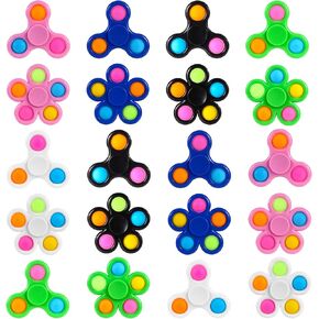 GOHEYI 20 Pack Fidget Spinners Pop Toys for Kids,Return Gifts Birthday, Christmas Party Supplies Mini Fidget Spinners Bulk for Kids in Kuwait