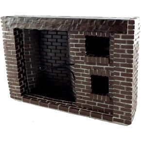 Town Square Miniatures Colonial Fieldstone Walk in Fireplace in Saudi Arabia