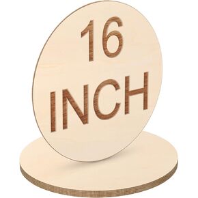 Jetec Round Wood Circles for Crafts Round Wood Cutouts Unfinished Wood Discs for Door Hanger Design(6 Pieces,18 Inch)