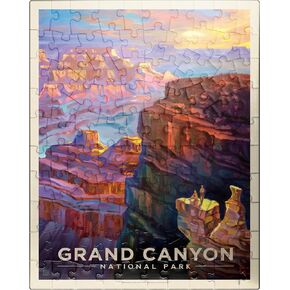 MyPuzzle Grand Canyon National Park: Sunset, Vintage Poster - Premium 1000 Piece Jigsaw Puzzle for Adults
