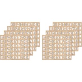 MECCANIXITY 8 Sheets Number Resin Stickers 3D Small 0 to 9 Gold Mini Number Sticker Metallic Glitter Alloy for Resin Nail Scrapbooking 3mm in Saudi Arabia