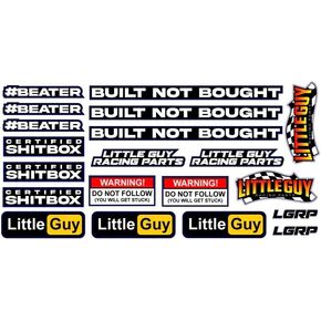 قطع غيار Little Guy Racing LGRP Axial SCX24 مقاس 1/24 ورقة ملصقات ممتازة مقاس 2 × 4 بوصة الحجم الإجمالي (عبوة من قطعة واحدة) in Saudi Arabia