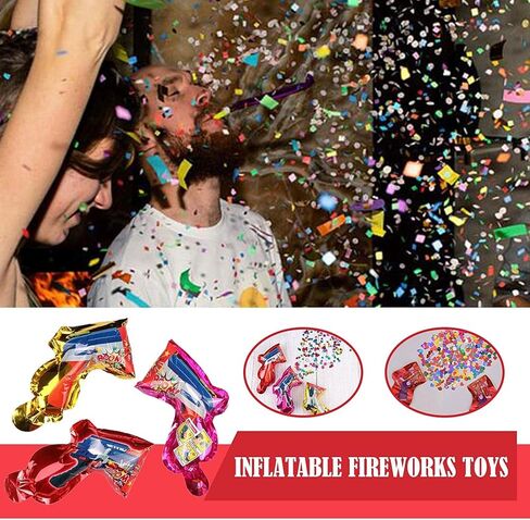 مسدس ألعاب نارية قابل للنفخ - 20 قطعة من مدافع القصاصات، احتفال بالألعاب النارية المحمولة، أنواع مختلفة من الألعاب النارية، الحفلات، الاحتفالات، عيد الميلاد، الاحتفال، مستلزمات الأحداث in Kuwait