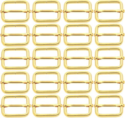 BIKICOCO مشبك معدني لضبط الشرائح ثلاثي الانزلاقات مع شريط مركزي متحرك، للأشرطة، 1 × 0.8 بوصة in Kuwait